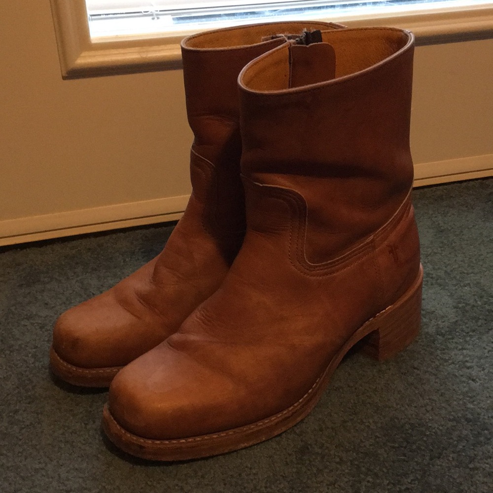 Frye mens size 10 campus inside zip boots